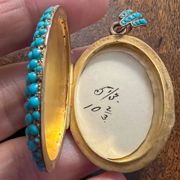 Antique Victorian Turquoise Locket - Image 4