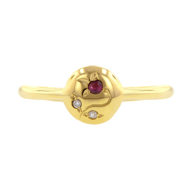 Vine Button Ring- Heirloom by Doyle & Doyle - Image 3