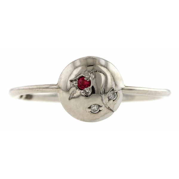 Vine Button Ring- Heirloom by Doyle & Doyle - Image 4