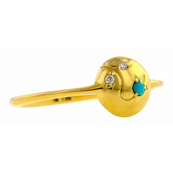 Vine Button Ring- Heirloom by Doyle & Doyle - Image 6