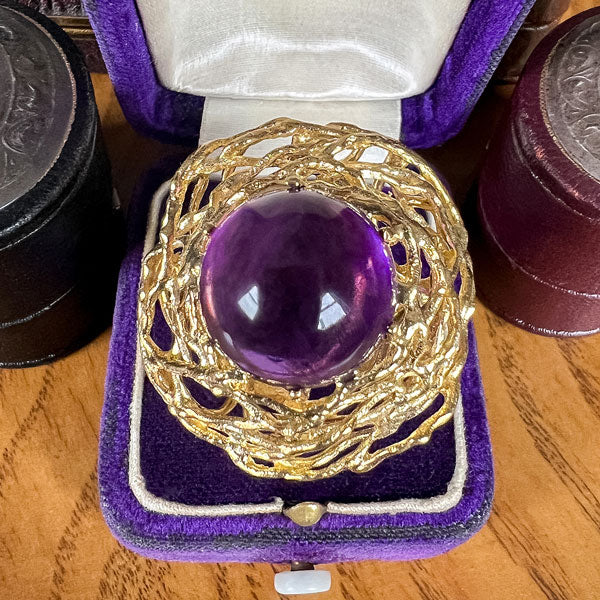 Vintage Amethyst Gold Ring