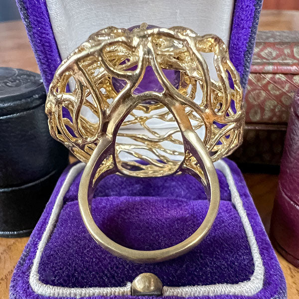 Vintage Amethyst Gold Ring - Image 5