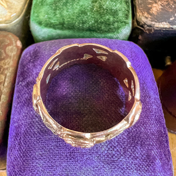 Vintage Rose Band Ring, Size 6 1/4 - Image 3