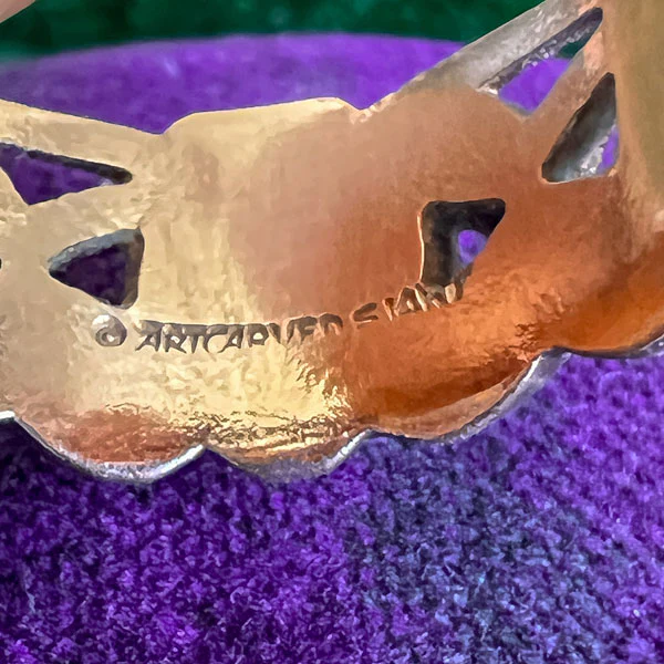 Vintage Rose Band Ring, Size 6 1/4 - Image 5