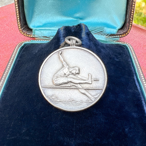 Vintage Art Deco High Jump Medal, 1926