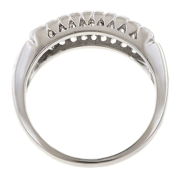 Vintage Baguette Diamond Wedding Band, Size 5 1/4 - Image 4