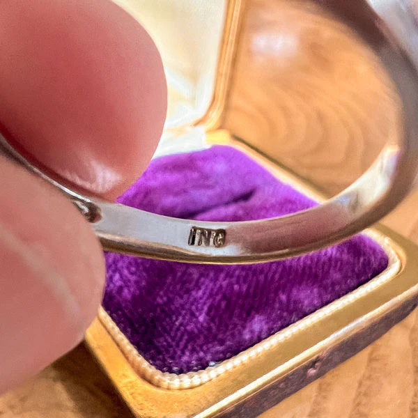 Vintage Baguette Diamond Wedding Band, Size 6 1/4 - Image 4