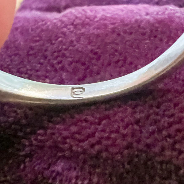 Vintage Baguette & Round Diamond Wedding Band Ring, Size 7 - Image 5