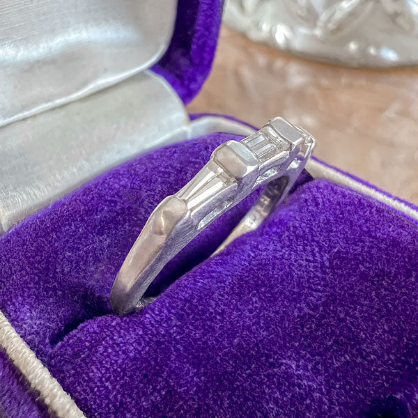 Vintage Baguette Wedding Band Ring, Size 5 3/4 - Image 3