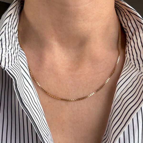 Vintage Box Link Chain Necklace