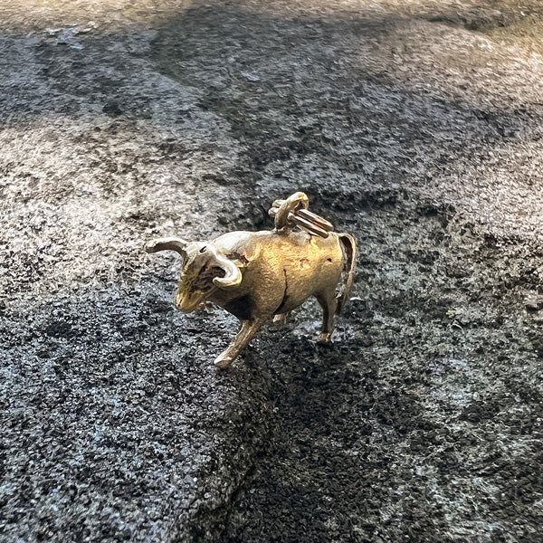 Vintage Bull Pendant Charm - Image 2