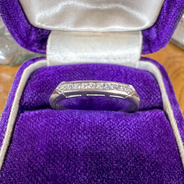 Vintage Channel Set Diamond Band, Size 7 1/2