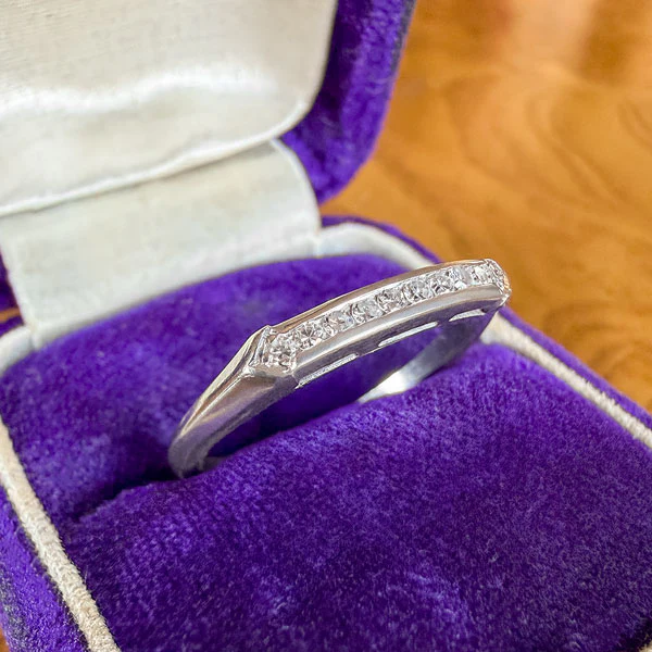 Vintage Channel Set Diamond Band, Size 7 1/2 - Image 2