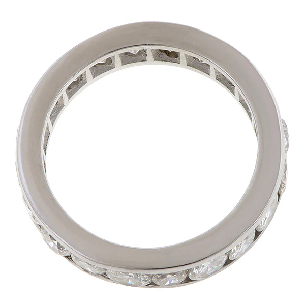Vintage Channel Set Diamond Eternity Band, Size 5 3/4 - Image 3