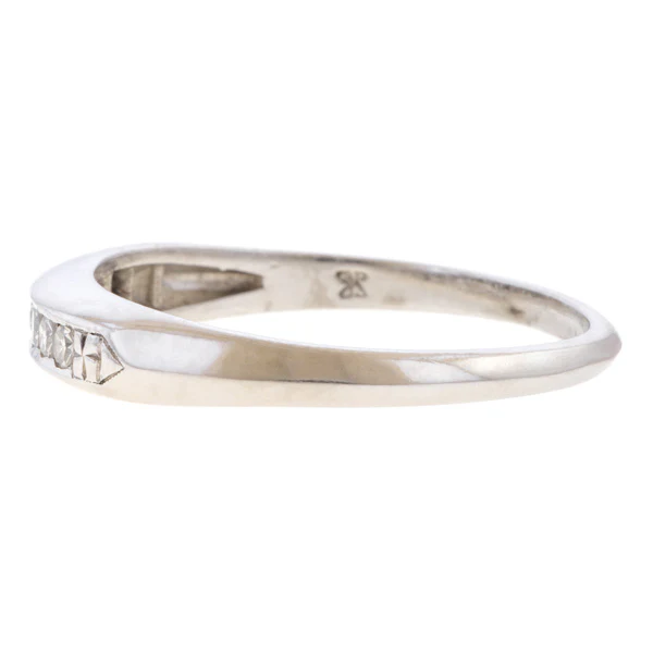 Vintage Diamond Wedding Band Ring, Size 7 - Image 4
