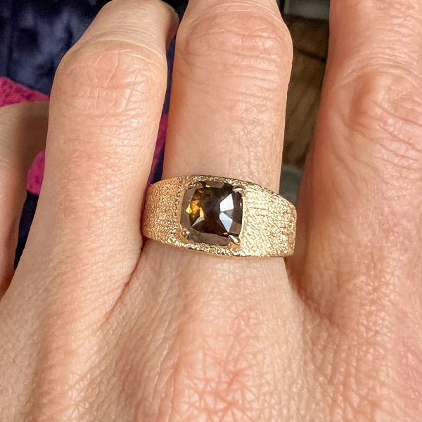 Vintage Cognac Diamond Ring, 2.02ct. - Image 2
