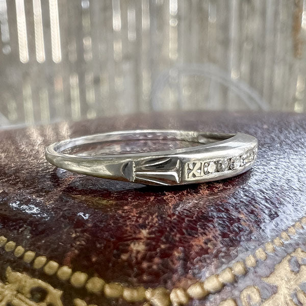 Vintage Diamond Wedding Band Ring 1949, Size 6 3/4 - Image 3