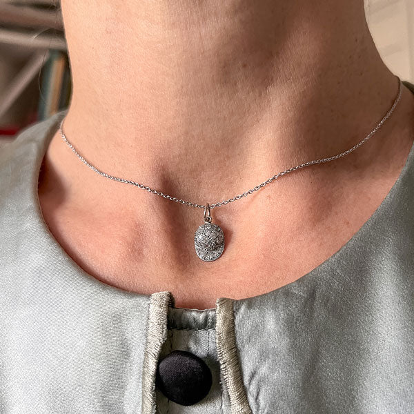 Vintage Diamond Cap Pendant - Image 2