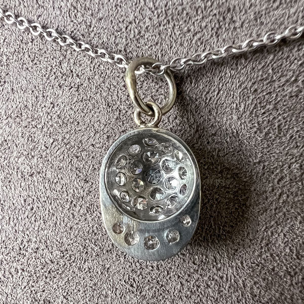 Vintage Diamond Cap Pendant - Image 3