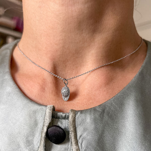 Vintage Diamond Cap Pendant - Image 4