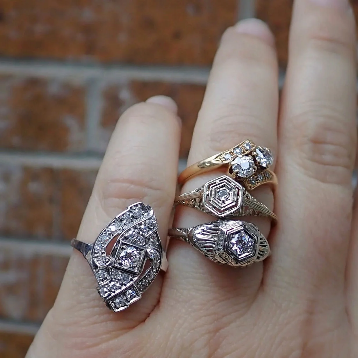 Vintage Diamond Dinner Ring - Image 3