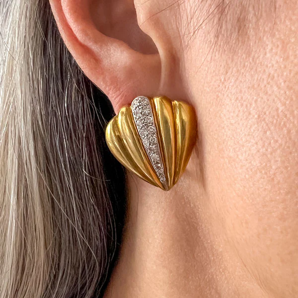 Vintage Diamond Earrings - Image 2