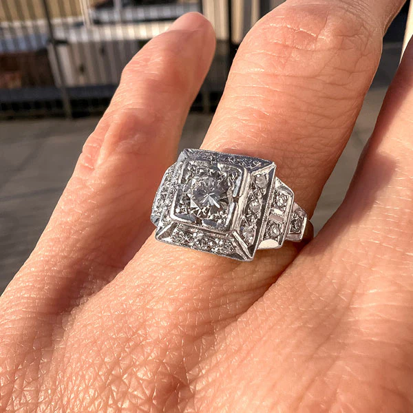 Vintage Diamond Engagement Ring, 0.35ct. - Image 2