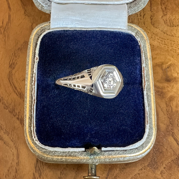Vintage Diamond Engagement Ring, RBC 0.20ct. - Image 3