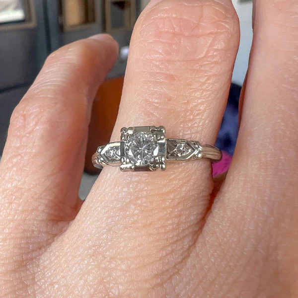 Vintage Diamond Engagement Ring, RBC 0.25ct. - Image 2