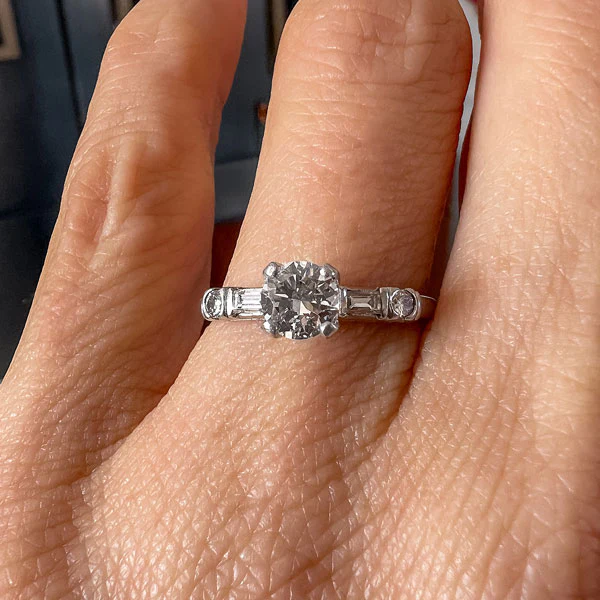 Vintage Diamond Engagement Ring, RBC 0.50ct - Image 2