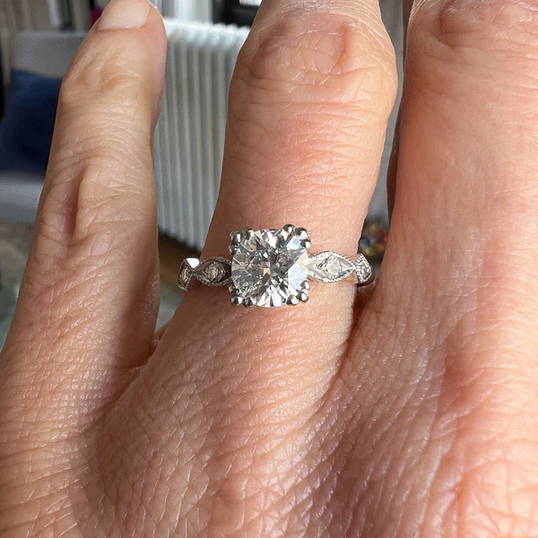 Vintage Diamond Engagement Ring, RBC 0.91ct. - Image 2