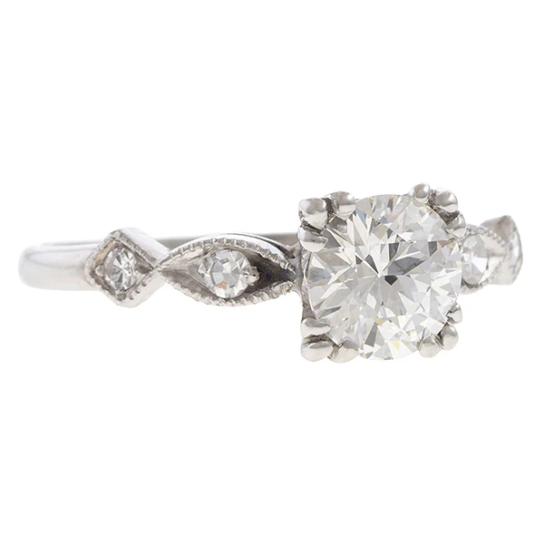 Vintage Diamond Engagement Ring, RBC 0.91ct. - Image 3