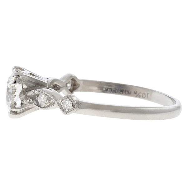 Vintage Diamond Engagement Ring, RBC 0.91ct. - Image 4