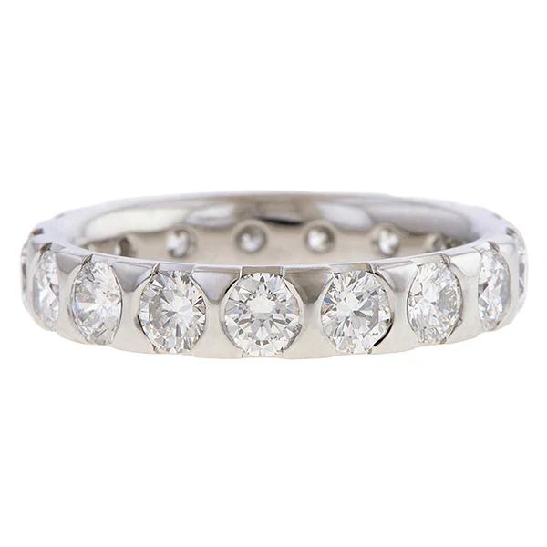 Vintage Diamond Eternity Band Ring, Size 7