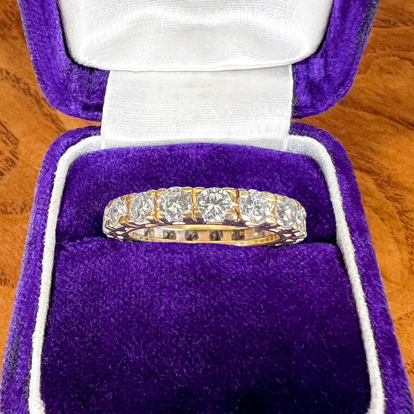 Vintage Diamond Eternity Wedding Band Ring, Size 5 1/4
