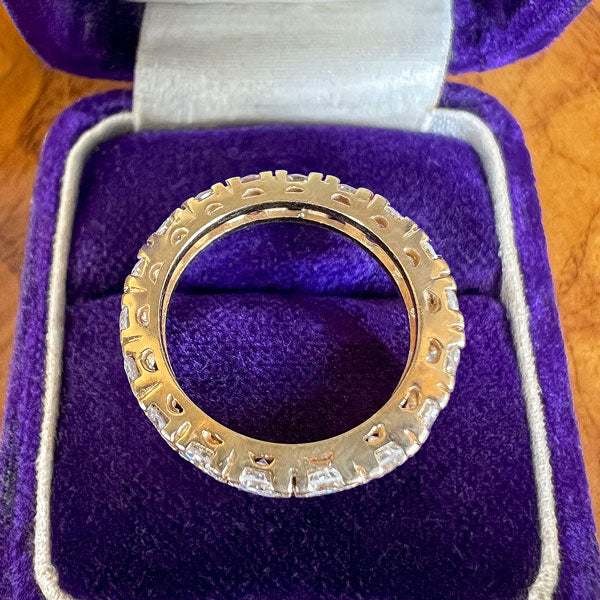 Vintage Diamond Eternity Wedding Band Ring, Size 5 1/4 - Image 3