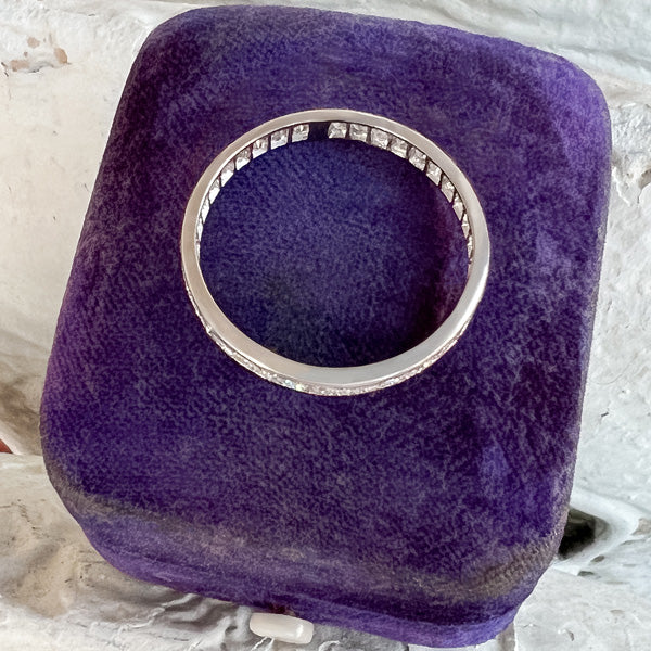 Vintage Diamond Wedding Band Ring, Size 8.5 - Image 3
