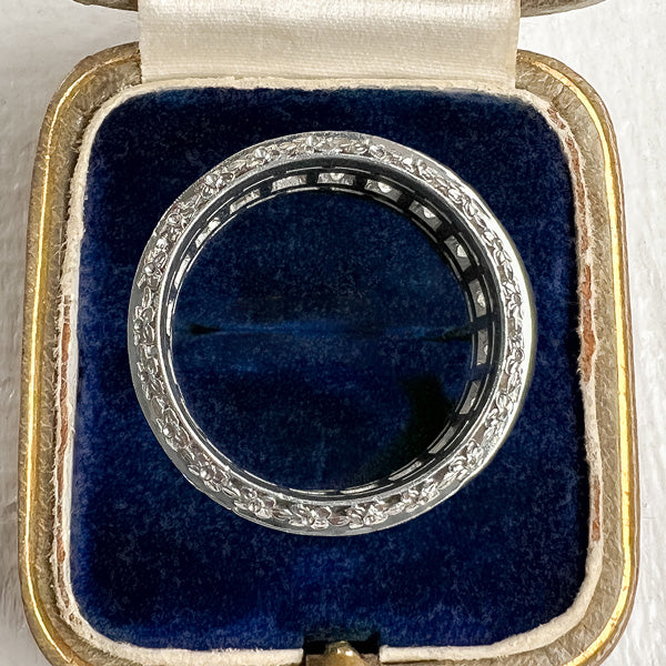 Vintage Diamond Eternity Wedding Band Ring, Size 7 - Image 2