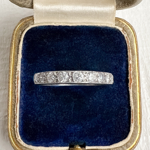 Vintage Diamond Eternity Wedding Band Ring, Size 7 3/4