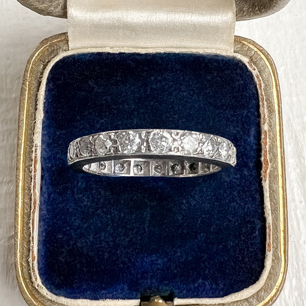 Vintage Diamond Eternity Wedding Band Ring, Size 7 3/4 - Image 3