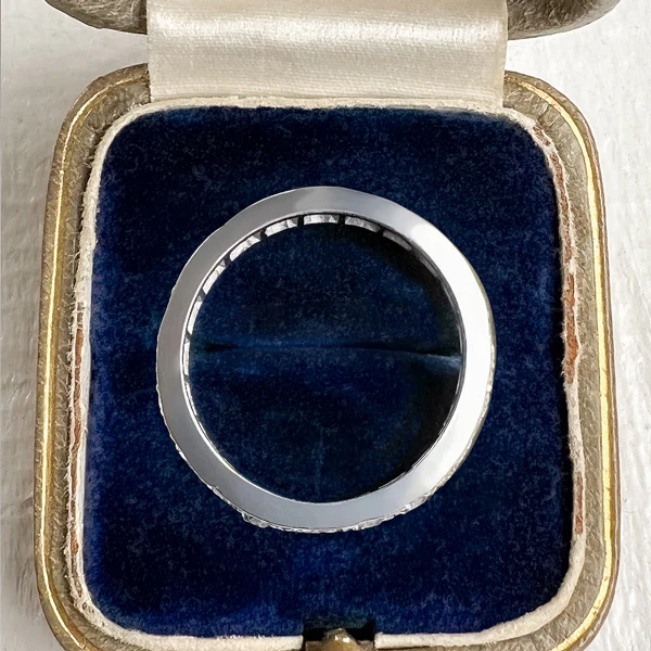 Vintage Diamond Eternity Wedding Band Ring, Size 7 3/4 - Image 4