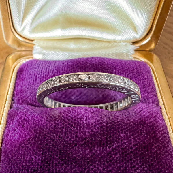 Vintage Diamond Eternity Wedding Band Ring, Size 6.25