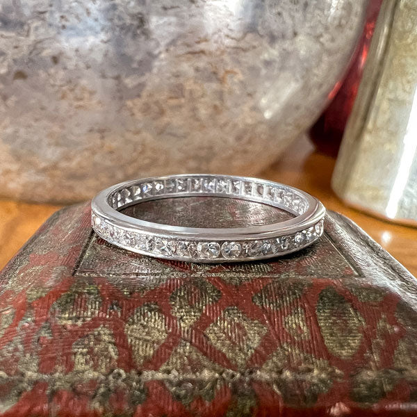 Vintage Diamond Eternity Wedding Band Ring, Size 10