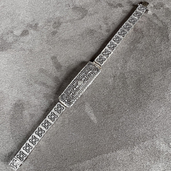 Vintage Diamond Filigree Bracelet - Image 2