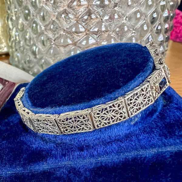 Vintage Diamond Filigree Bracelet - Image 4