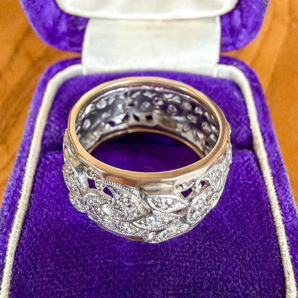Vintage Diamond Patterned Band, Size 5 3/4 - Image 4