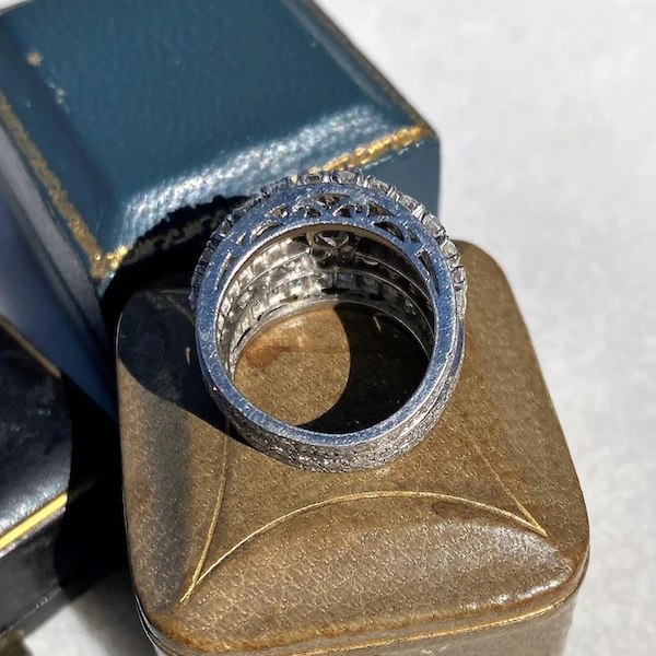 Vintage Wide Diamond Ring - Image 5