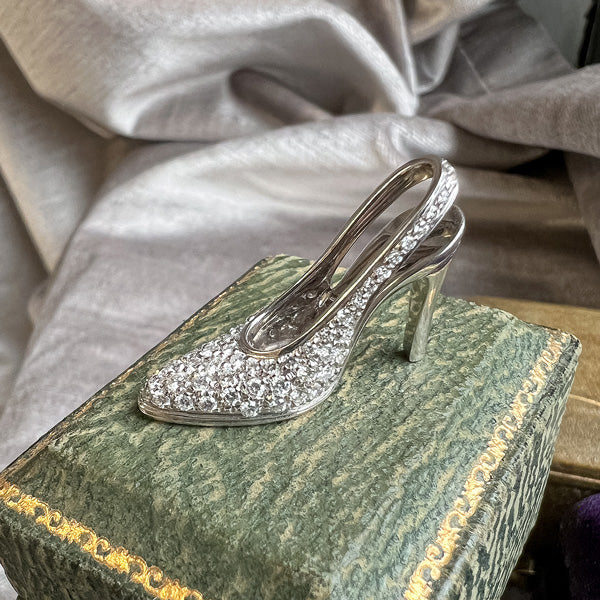 Vintage Diamond Shoe Charm - Image 4