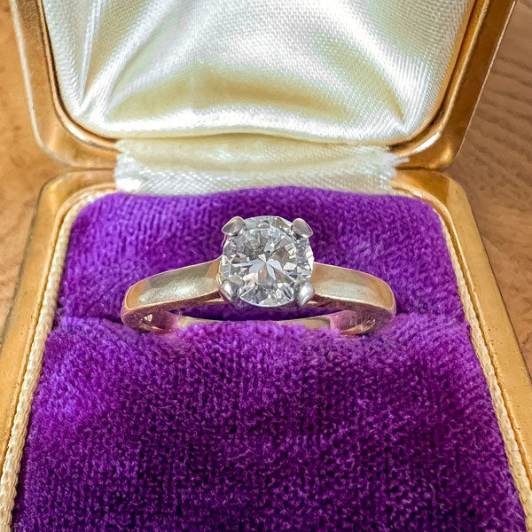 Vintage Diamond Solitaire Engagement Ring, RBC 0.45ct.