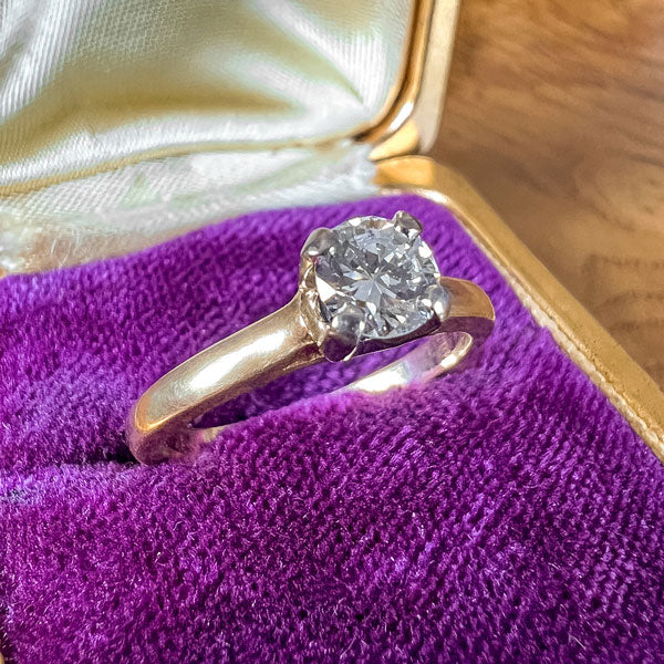 Vintage Diamond Solitaire Engagement Ring, RBC 0.45ct. - Image 3